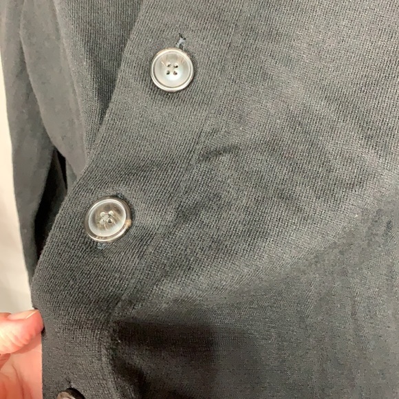 Gap Black Button Down Cardigan V-Neck Sweater - 43 - Picture 4 of 12
